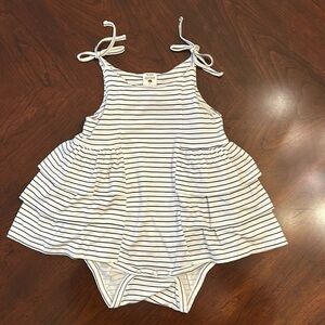 Kate Quinn Nautical Stripe Tie Strap Bamboo Ballerina